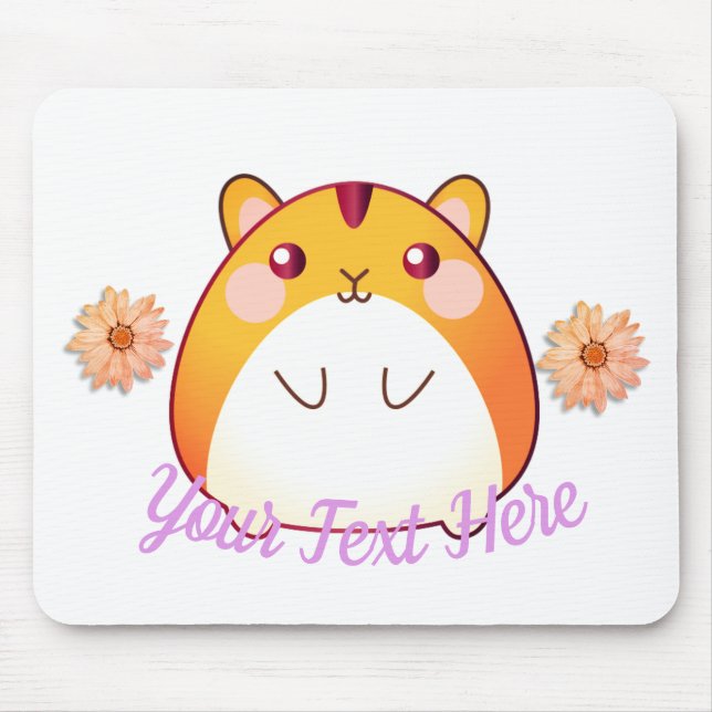 Mousepad Personalizado de Hamster Kawaii Cute (Frente)