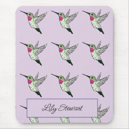 Mousepad Personalizado de Lavanda de Hummingbird