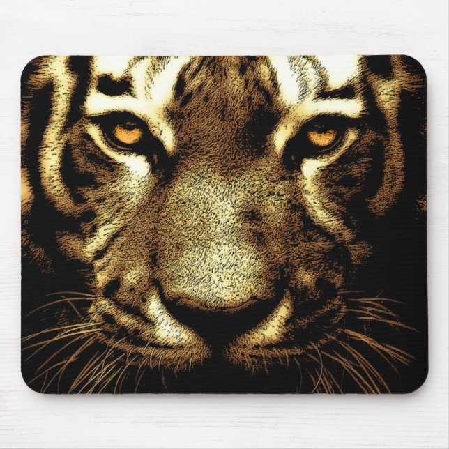 Mousepad Personalizado De Olhos Tiger (Frente)