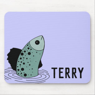 Mousepad Personalizado De Peixe Azul