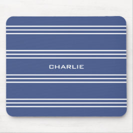 Mousepad personalizado de Strips de Azul Marinho
