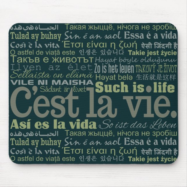 Mousepad personalizado do C'est La Vie (Frente)