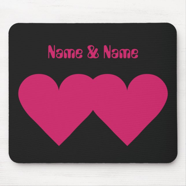 Mousepad personalizado do Namorados Red Hearts (Frente)