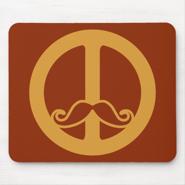 Mousepad personalizado do Peace Stache (Frente)