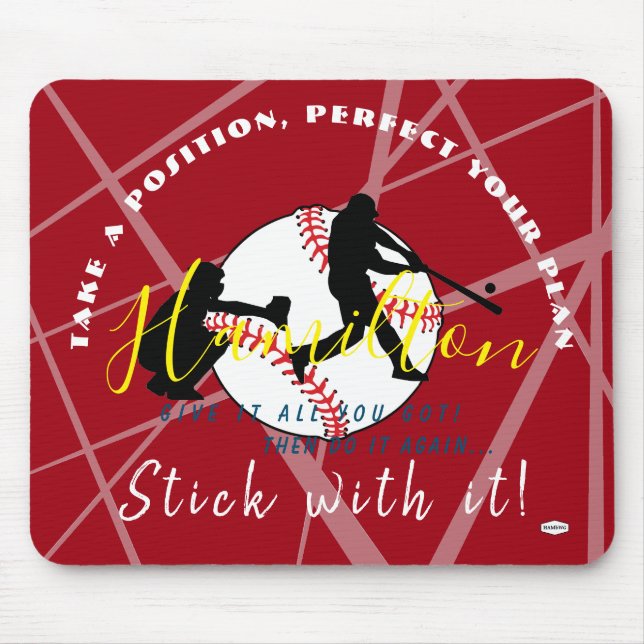 Mousepad Personalizado Do Tema Baseball (Frente)