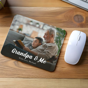 Mousepad Personalizado do Vovô e do Mim Fotográfico Moderno