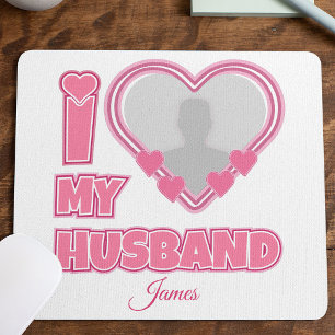 Mousepad Personalizado Eu Amo Meu Marido - Adicionar Fotogr
