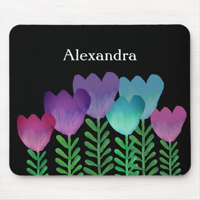Mousepad Personalizado Floral Colorido Bonito (Frente)