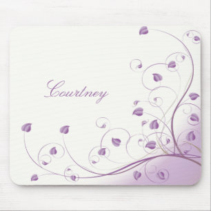 Mousepad Personalizado Floral Roxo