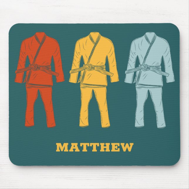 Mousepad Personalizado o Uniforme Jiu Jitsu BJJ Gi (Frente)