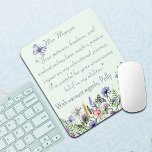 Mousepad Personalizado Obrigado Watercolor Flores<br><div class="desc">Mouse Floral Elegante com um design impressionante de flores silvestres cor-de-água delicadas, verdes e pálidas. Este mouse personalizado faz um presente pensativo para qualquer um que merece apreço. Mostre a sua gratidão com a frase sincera, "A vossa paciência, gentileza e compreensão tiveram um impacto positivo na minha viagem educacional. Sou...</div>
