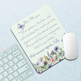 Mousepad Personalizado Obrigado Watercolor Flores