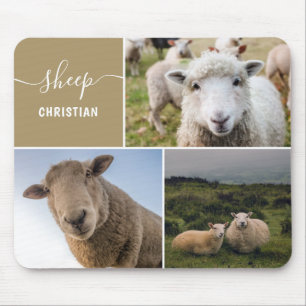 Mousepad Personalizado para Colagem de Fotografias de Ovino