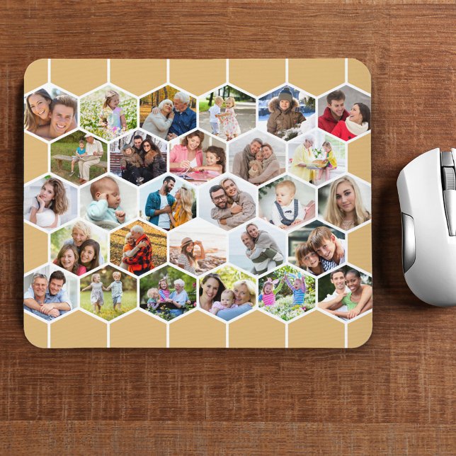Mousepad Personalizado para Colagem Geométrica de Fotos Hon (Criador carregado)