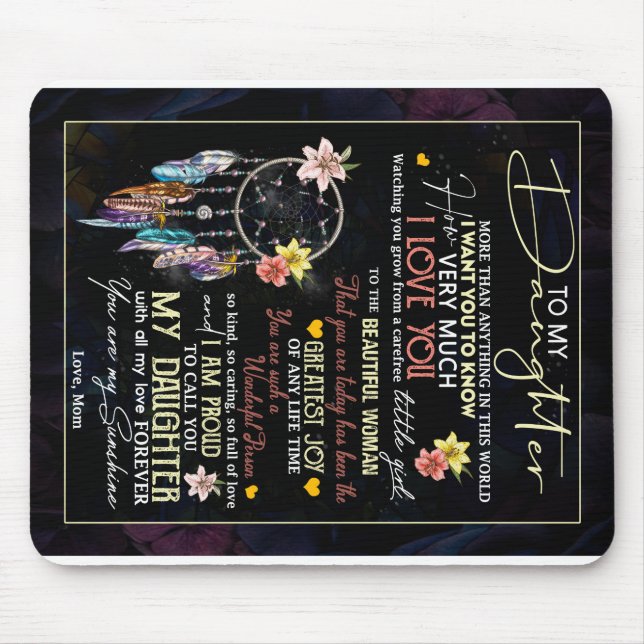 Mousepad Personalizado Para Minha Filha, Amor Da Mãe (Frente)