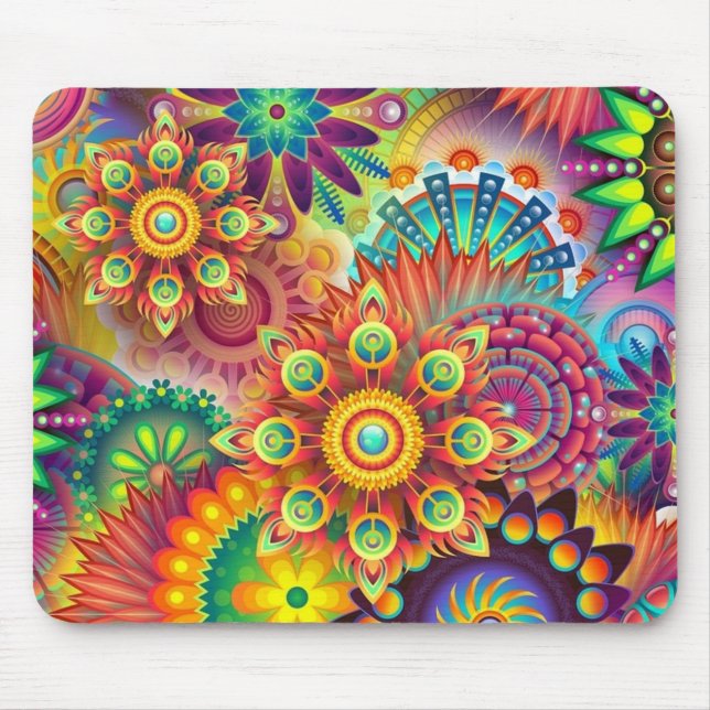 Mousepad Personalizado Psicodélico, Tie Dye (Frente)