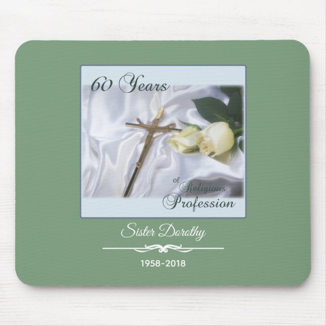 Mousepad Personalizar, 60 anos de profissão religiosa (Frente)