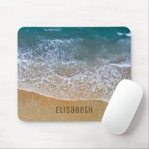 Mousepad Personalizar a costa da praia das ondas de praia