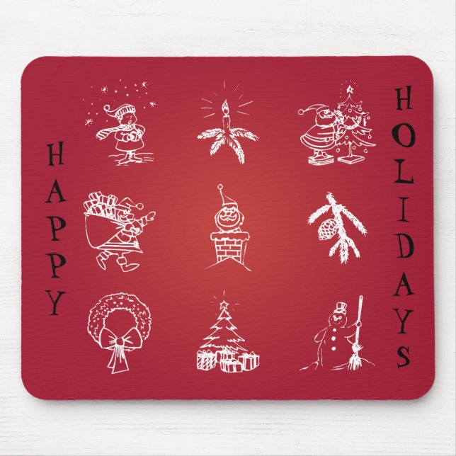 Mousepad Personalizar Design de Natal Bonito (Frente)