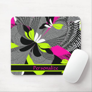 Mousepad Personalizar Limão Preto Abstrato Trabalho de art