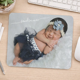 Mousepad Personalizar Modelo de Foto E Nome Do Bebê Persona