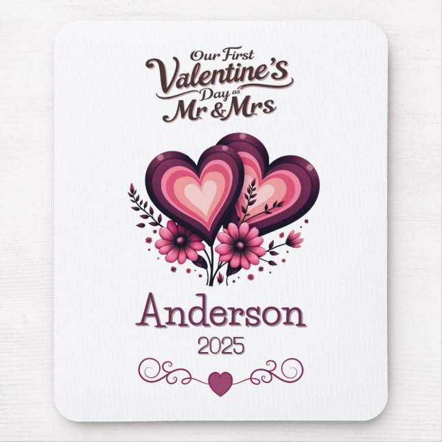 Mousepad Personalizar nosso primeiro Dia de os namorados Sr (Frente)