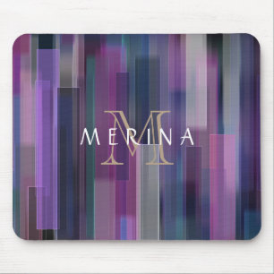 Mousepad Personalizar o Monograma de Padrão com Linho