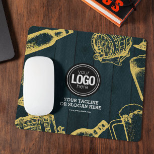 Mousepad Personalizar o Tema da Cerveja Verde Escura