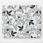 Mousepad Personalizar Padrão Floral Preto<br><div class="desc">Personalizar Padrão Floral Preto. Alterar a cor de fundo.</div>