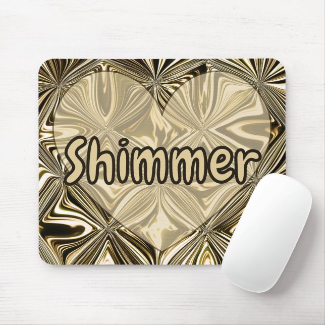 Mousepad Personalizar Padrão Geométrico de Mármore Dourado  (Com mouse)