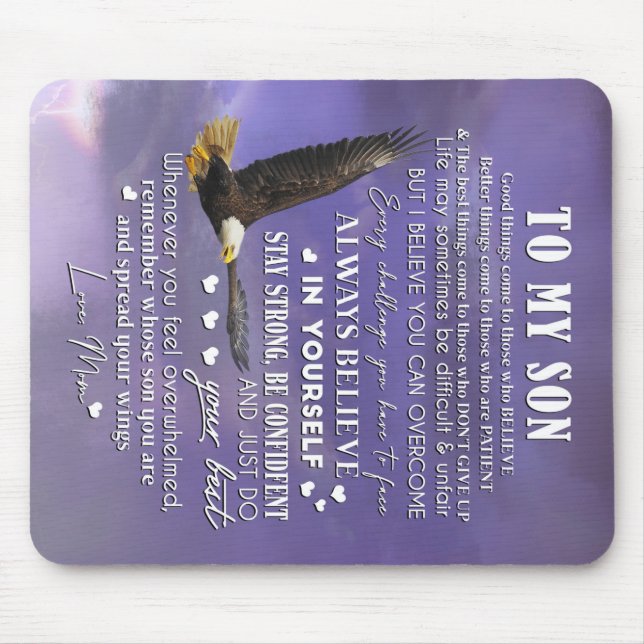 Mousepad Personalizar Para O Meu Filho Do Amor, Mãe Present (Frente)