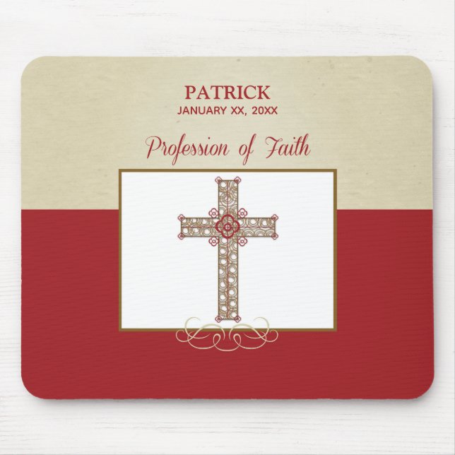 Mousepad Personalizar, RCIA Bênçãos sobre a Profissão de Fé (Frente)