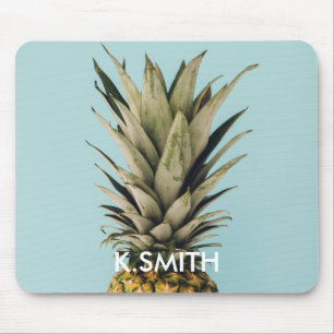 Mousepad Personalizável.Monograma. Tropical. Abacaxi.