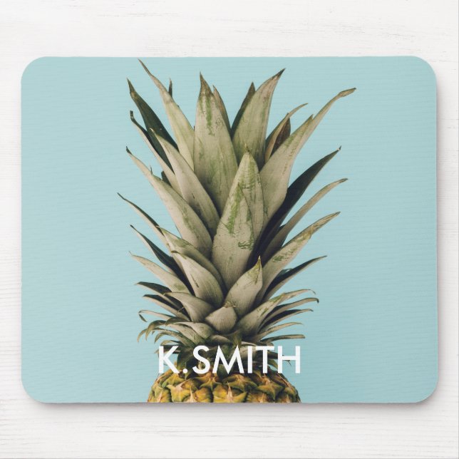 Mousepad  Personalizável.Monograma. Tropical. Abacaxi. (Frente)