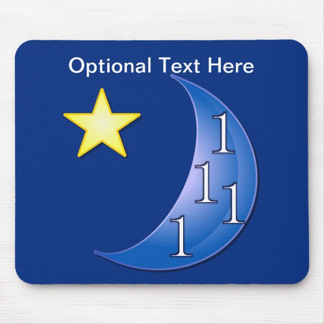 Mousepad Personalizável uma vez em uma lua azul (Frente)