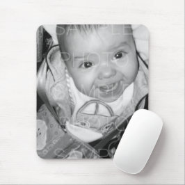 Mousepad Personalize a sua foto em branco preto
