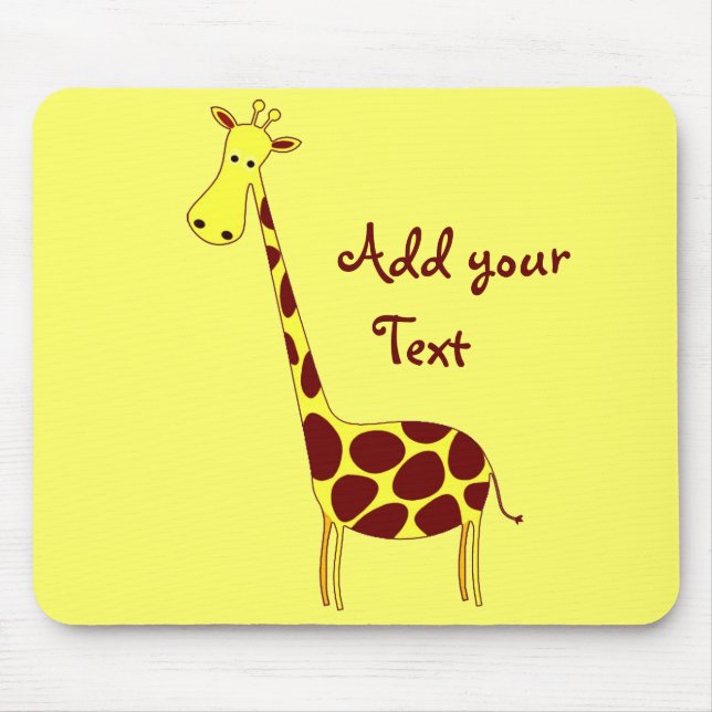 Mousepad Personalize! Design de Girafa Bonita (Frente)