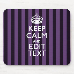 Mousepad Personalize-o mantêm a calma suas listras do roxo