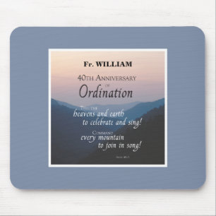 Mousepad Personalize os 40.º Parabéns de Ordenação de Anive