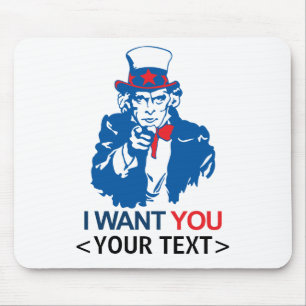 MOUSEPAD PERSONALIZE TIO SAM QUER VOCÊ,<YOUR TEXT>