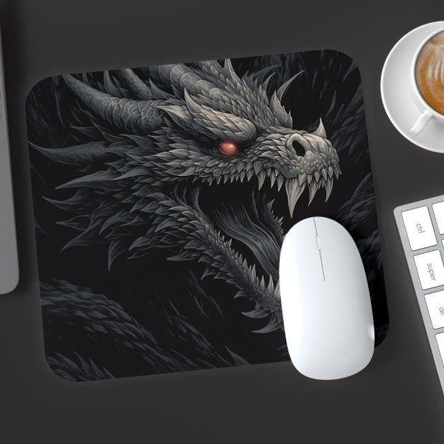 Mousepad Personalized Gothic Dragon Head (Criador carregado)