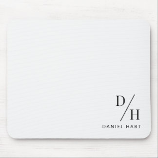 Mousepad Personalized Modern Minimalist Initial Name