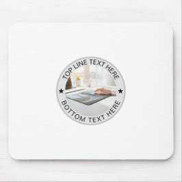 Mousepad Personalized Round Photo Text Mark Gift