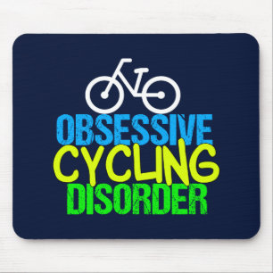 Mousepad Perturbação Obsessiva do Ciclo Engraçado Ciclista