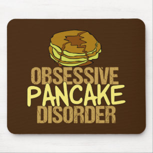 Mousepad Perturbação Obsessiva Pancake Engraçado Café da Ma