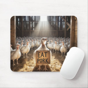 Mousepad Peru de Ação de Graças Com Placa de "Coma Porco"