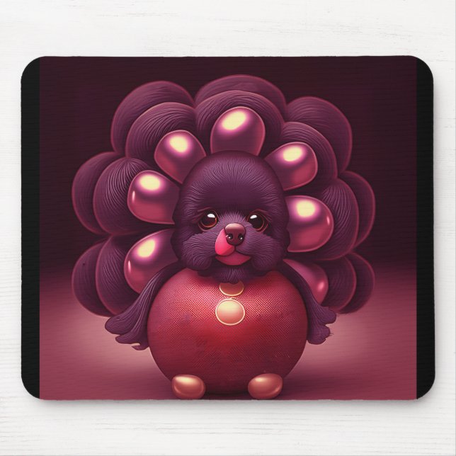 Mousepad Peru de Ação de Graças-Criatura Híbrida Poodle (Frente)