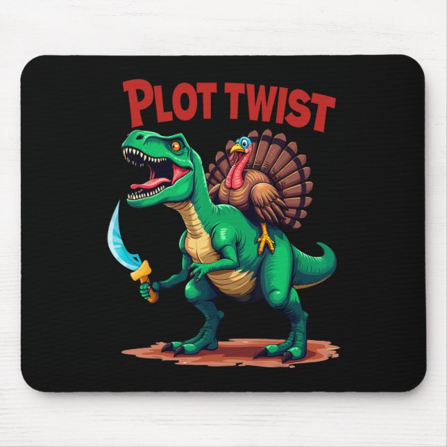 Mousepad Peru do Peru Cavalgando Dinossauro T-rex Engraçado (Frente)