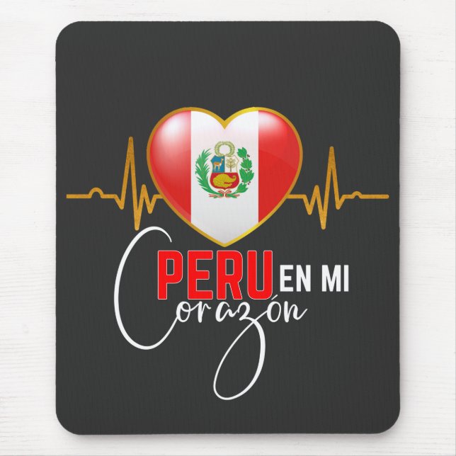 Mousepad Peru en mi Corazon Orgulho Peruano  (Frente)