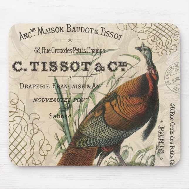 Mousepad peru selvagem da queda moderna do vintage (Frente)